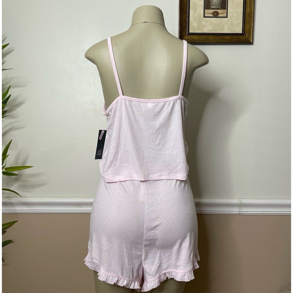 Wild Fable Valentine’s Kitten Bow Pointelle Tank Top & Shorts PJ 2 PCS. Set - Picture 2 of 12